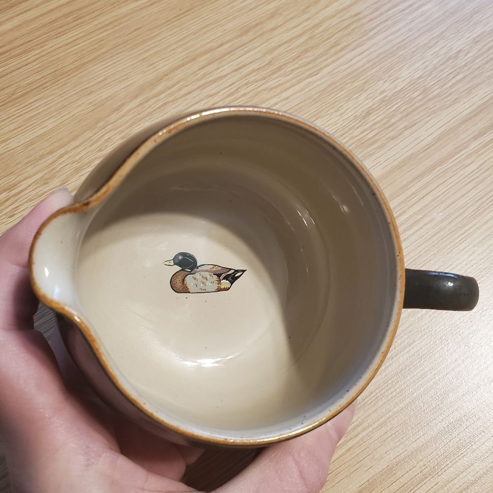 Denby handcrafted fine‎ stoneware duck creamer mug